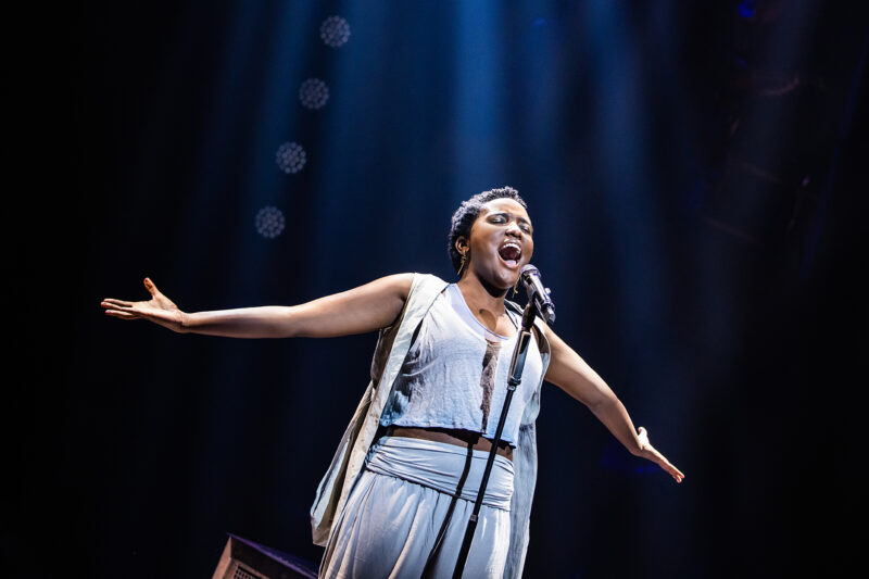 Faith Jones in the North American Tour of Jesus Christ Superstar.