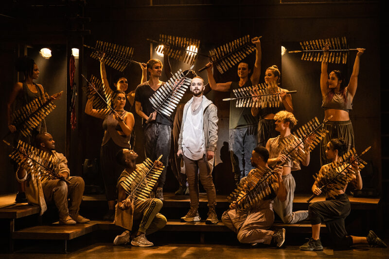 Jack Hopewell and the company of the North American Tour of Jesus Christ Superstar.